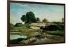 The Lock at Optevoz, 1859-Charles-Francois Daubigny-Framed Giclee Print