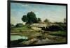 The Lock at Optevoz, 1859-Charles-Francois Daubigny-Framed Giclee Print