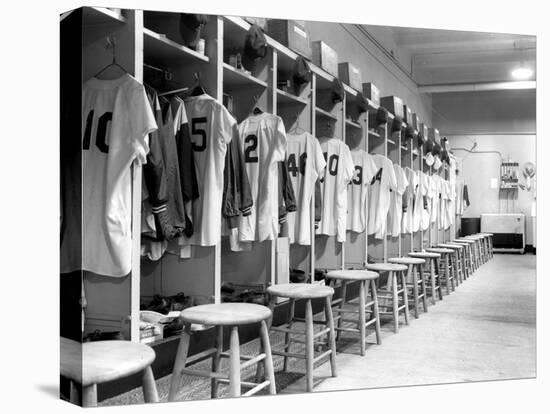 The Locker Room of the Brooklyn Dodgers-null-Stretched Canvas