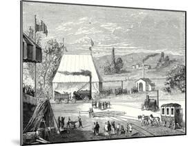 The Locomotive Contest in Liverpool in October 1829-null-Mounted Giclee Print