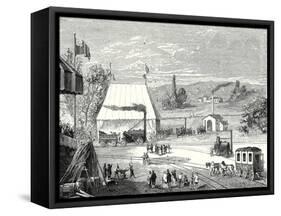 The Locomotive Contest in Liverpool in October 1829-null-Framed Stretched Canvas