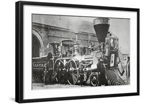 The Locomotive that Pulled the Funeral Train of Abraham Lincoln-null-Framed Giclee Print