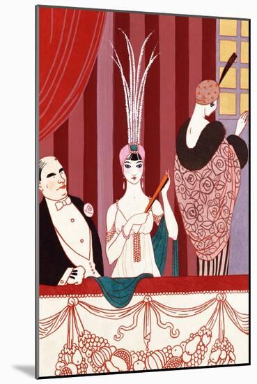 The Loge, France, Early 20th Century-Georges Barbier-Mounted Giclee Print