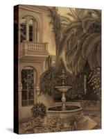 The Loggia and Fountain-David Parks-Stretched Canvas