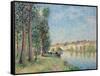 The Loing at Moret; Le Loing a Moret, 1885-Alfred Sisley-Framed Stretched Canvas