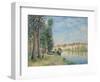 The Loing at Moret; Le Loing a Moret, 1885-Alfred Sisley-Framed Premium Giclee Print