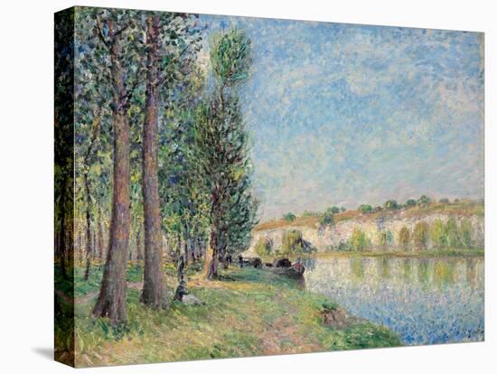The Loing at Moret; Le Loing a Moret, 1885-Alfred Sisley-Stretched Canvas