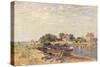 The Loing at Saint-Mammes, 1885-Alfred Sisley-Stretched Canvas