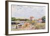The Loing at Saint-Mammes, 1885-Alfred Sisley-Framed Giclee Print