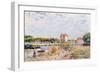 The Loing at Saint-Mammes, 1885-Alfred Sisley-Framed Giclee Print