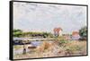 The Loing at Saint-Mammes, 1885-Alfred Sisley-Framed Stretched Canvas