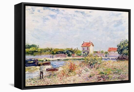 The Loing at Saint-Mammes, 1885-Alfred Sisley-Framed Stretched Canvas