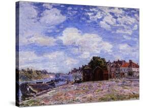The Loing at Saint-Mammès-Alfred Sisley-Stretched Canvas