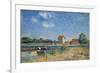 The Loing Canal at Saint-Mammes-Alfred Sisley-Framed Giclee Print