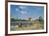 The Loing Canal at Saint-Mammes-Alfred Sisley-Framed Giclee Print