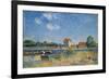 The Loing Canal at Saint-Mammes-Alfred Sisley-Framed Giclee Print