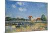 The Loing Canal at Saint-Mammes-Alfred Sisley-Mounted Giclee Print