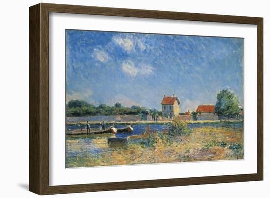 The Loing Canal at Saint-Mammes-Alfred Sisley-Framed Giclee Print