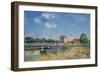 The Loing Canal at Saint-Mammes-Alfred Sisley-Framed Giclee Print