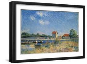 The Loing Canal at Saint-Mammes-Alfred Sisley-Framed Giclee Print