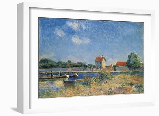 The Loing Canal at Saint-Mammes-Alfred Sisley-Framed Giclee Print