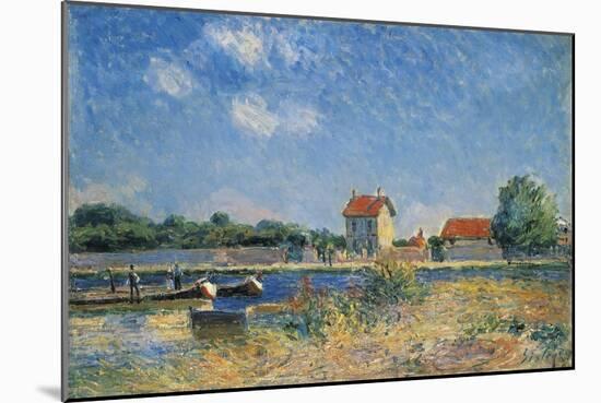 The Loing Canal at Saint-Mammes-Alfred Sisley-Mounted Giclee Print