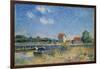 The Loing Canal at Saint-Mammes-Alfred Sisley-Framed Giclee Print