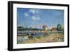 The Loing Canal at Saint-Mammes-Alfred Sisley-Framed Premium Giclee Print