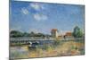 The Loing Canal at Saint-Mammes-Alfred Sisley-Mounted Giclee Print