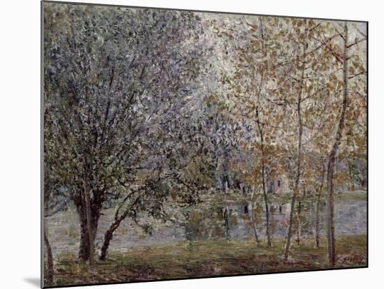 The Loing Canal in Spring, 1892-Alfred Sisley-Mounted Giclee Print