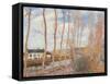 The Loing's Canal-Alfred Sisley-Framed Stretched Canvas