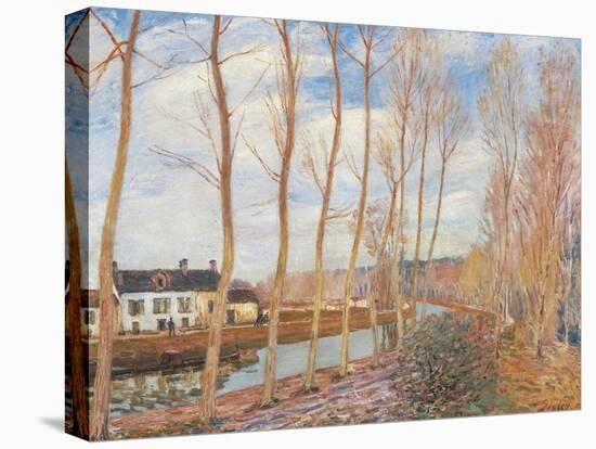 The Loing's Canal-Alfred Sisley-Stretched Canvas