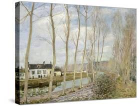 The Loing's Canal-Alfred Sisley-Stretched Canvas