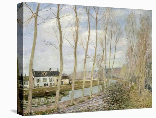 The Loing's Canal-Alfred Sisley-Stretched Canvas