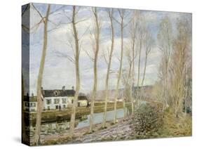 The Loing's Canal-Alfred Sisley-Stretched Canvas