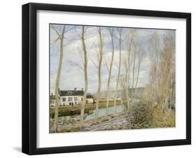 The Loing's Canal-Alfred Sisley-Framed Giclee Print