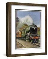 The London and North Eastern Railway's "Flying Scotsman" Express-Barnard Way-Framed Art Print