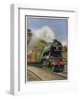 The London and North Eastern Railway's "Flying Scotsman" Express-Barnard Way-Framed Art Print