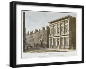 The London Commercial Sale Rooms and Mincing Lane, City of London, 1813-George Shepherd-Framed Giclee Print