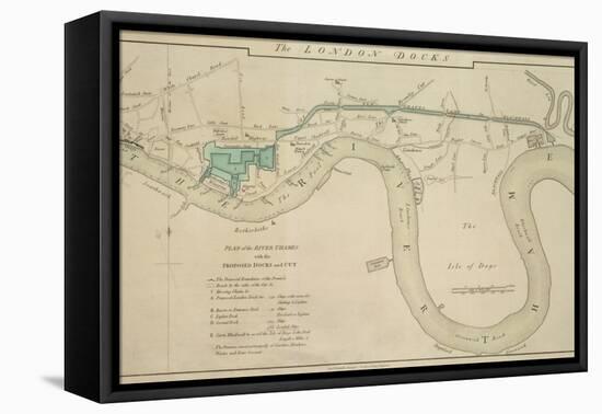 The London Docks-null-Framed Stretched Canvas