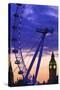 The London Eye and Big Ben, London, England, United Kingdom, Europe-Neil Farrin-Stretched Canvas