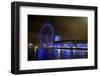 The London Eye Ferris Wheel Along the Thames Embankment at Night-Richard Wright-Framed Photographic Print