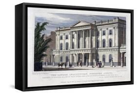 The London Institution, Finsbury Circus, London, 1827-William Deeble-Framed Stretched Canvas