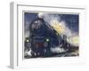 The London Midland and Scottish Railway's "Down Special" Mail Train-null-Framed Art Print