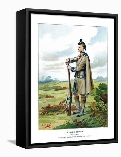 The London Scottish, C1890-Geoffrey Douglas Giles-Framed Stretched Canvas