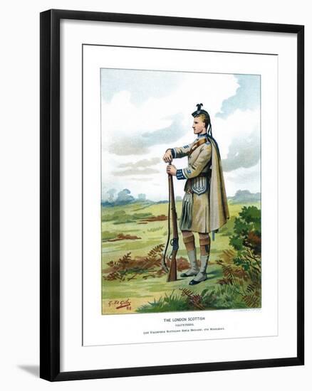 The London Scottish, C1890-Geoffrey Douglas Giles-Framed Giclee Print