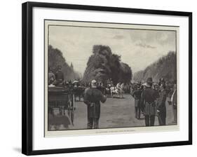 The London Season, in Hyde Park, Waiting for the Shahzada-George L. Seymour-Framed Giclee Print