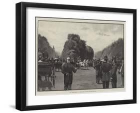 The London Season, in Hyde Park, Waiting for the Shahzada-George L. Seymour-Framed Giclee Print