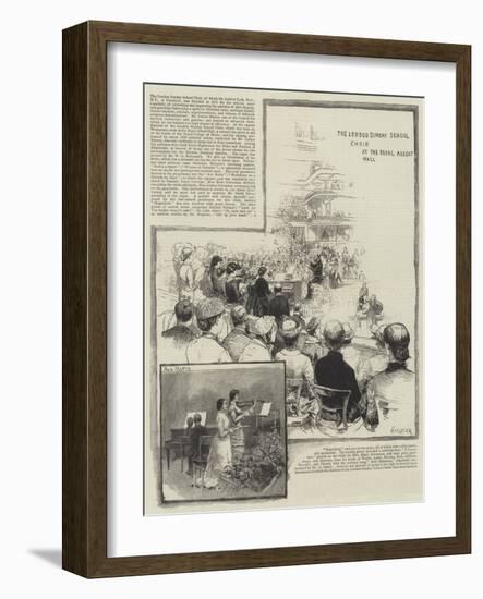 The London Sunday School Choir at the Royal Albert Hall-Amedee Forestier-Framed Giclee Print