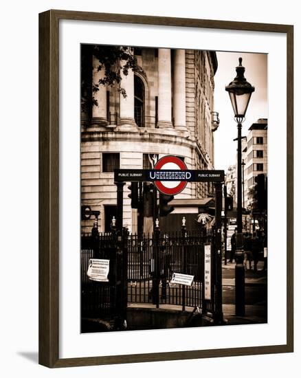 The London Underground Sign - Public Subway - UK - England - United Kingdom - Europe-Philippe Hugonnard-Framed Photographic Print